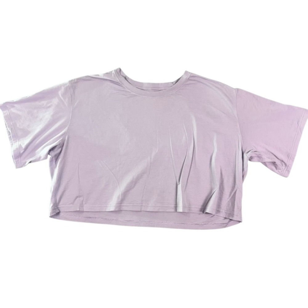 Lavender Cropped Athletic Tee Short Sleeve Women's By Measurements